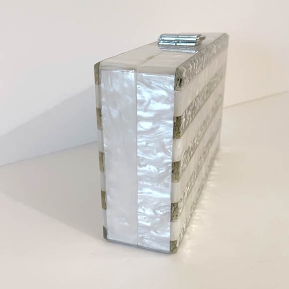 LUCITE GLITTER EVENING BAG NWT - Picture 7 of 13